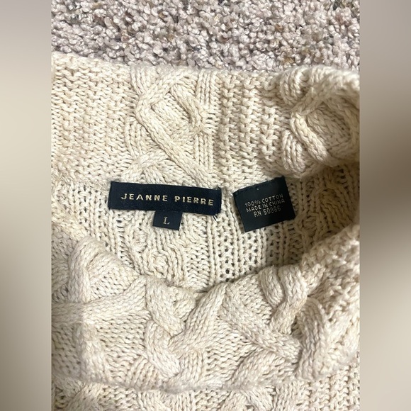 Jeanna Pierre 100% Cotton Fisherman Style Tunic Sweater - Picture 5 of 5